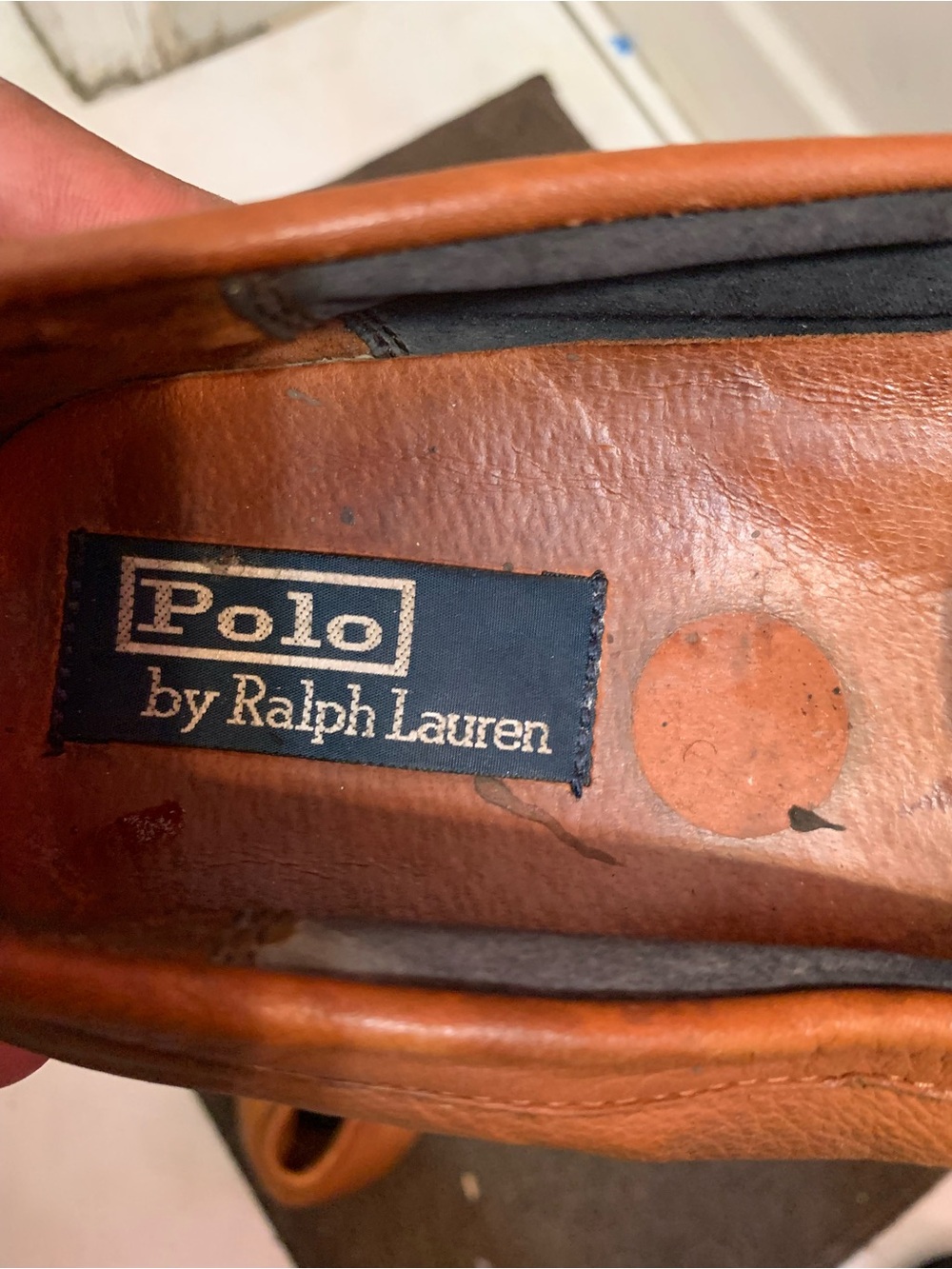 Polo by Ralph Lauren Cognac Leather Slip-On Loafers